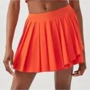 Outdoor Voices Ladybug Double 4" Pleated Sporty Tennis Skort Shirt Size Small